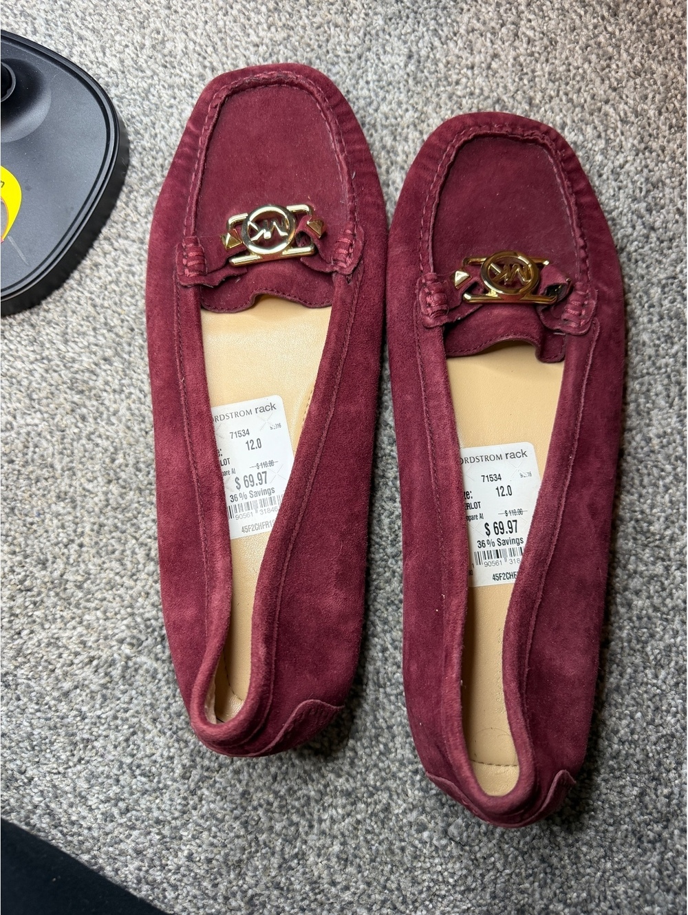 Michael Kors Merlot Suede Loafers Size 12